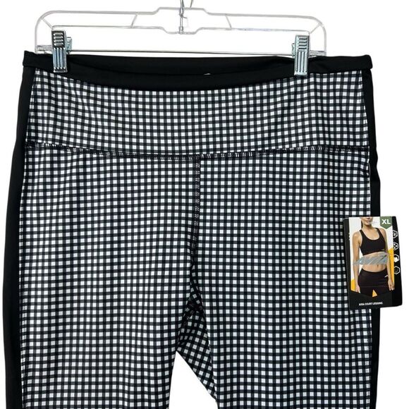 XL New with tags AVIA COURT LEGGING BLACK SOOT GINGHAM - Picture 3 of 8